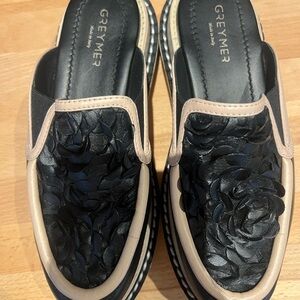 GREYMER Black Floral Women's Shoes